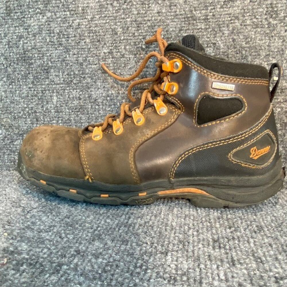 Danner Waterproof GoreTex Womens 8 Vicious 4" Brown Orange Comp Toe Work Boots